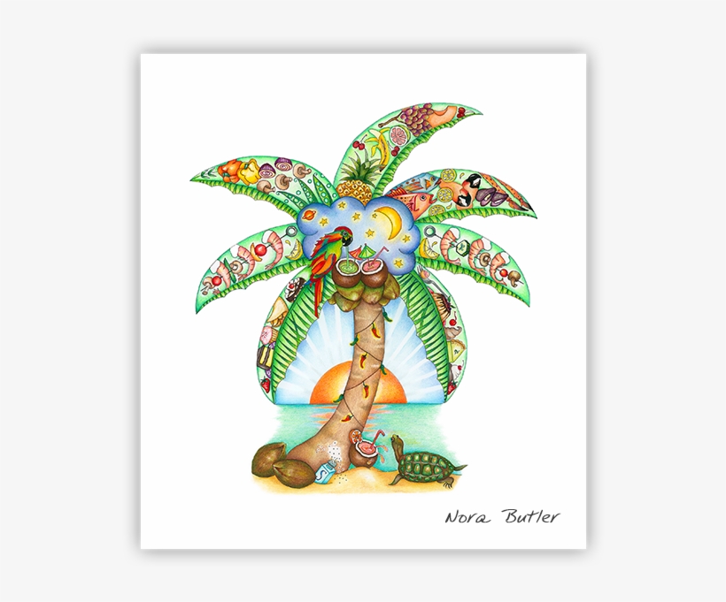 Coconut Point Tree By Nora Butler - Nora Butler, transparent png #1335536