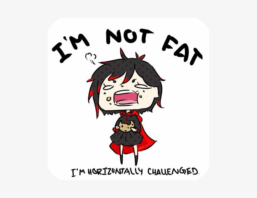 0 I'm Horizontally Chauenged Hair Facial Expression - Rwby Ruby Rose Fat, transparent png #1335565