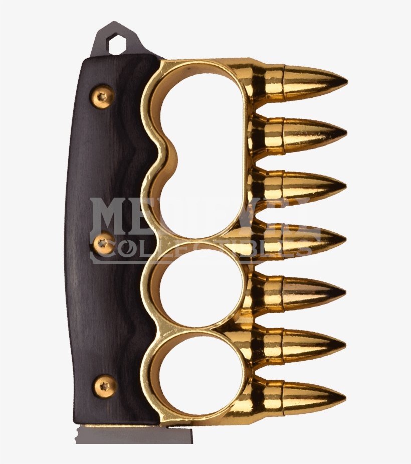 Item - Brass Knuckles With Bullets, transparent png #1336787