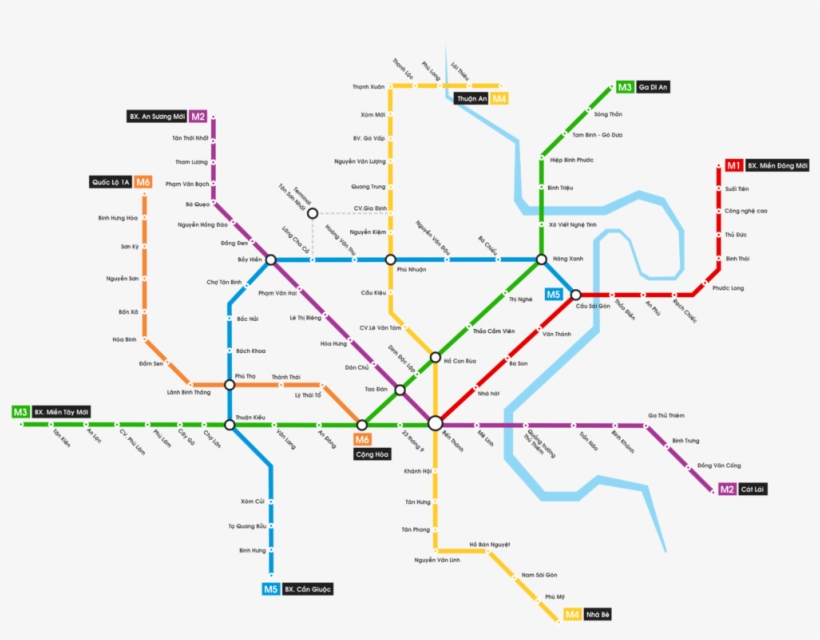 Metro Saigon Lines - Các Tuyến Metro Tphcm, transparent png #1337004
