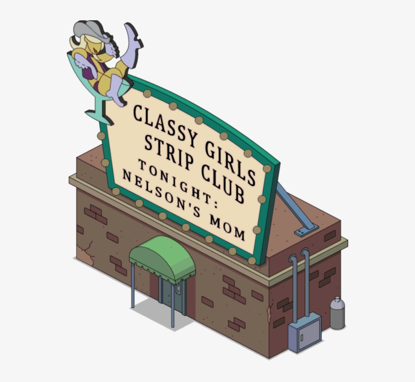 Classy Girl Strip Club Tapped Out - The Simpsons: Tapped Out, transparent png #1337066