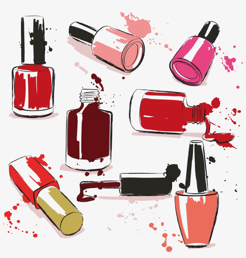 Clip Library Download Nail Polish Transprent Png Free - Dessin Vernis A Ongle, transparent png #1338222