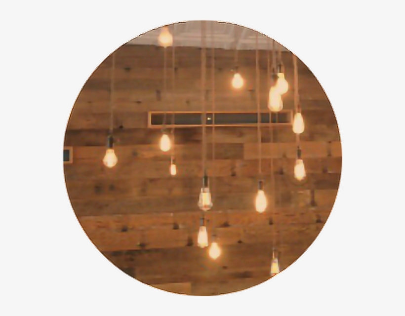 Brown Hanging Lights Bulb String Wood Circle Aesthetic - Light Brown Aesthetic Header, transparent png #1338341