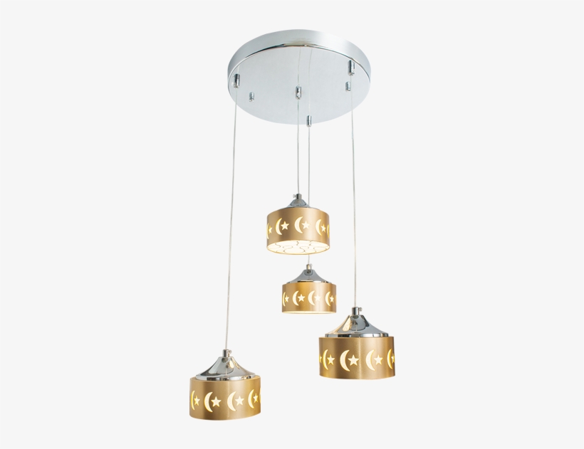 H504 Star & Crescent Gold - Pendant Light, transparent png #1338384
