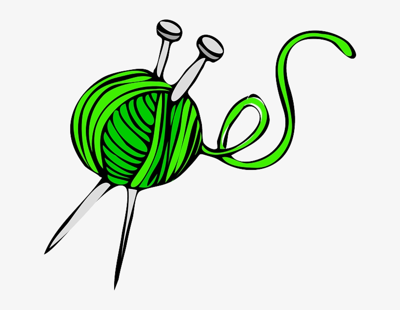 Wool, Yarn, Green, Knitting, Ball, Clothing, Thread - Yarn Clipart Png, transparent png #1338388