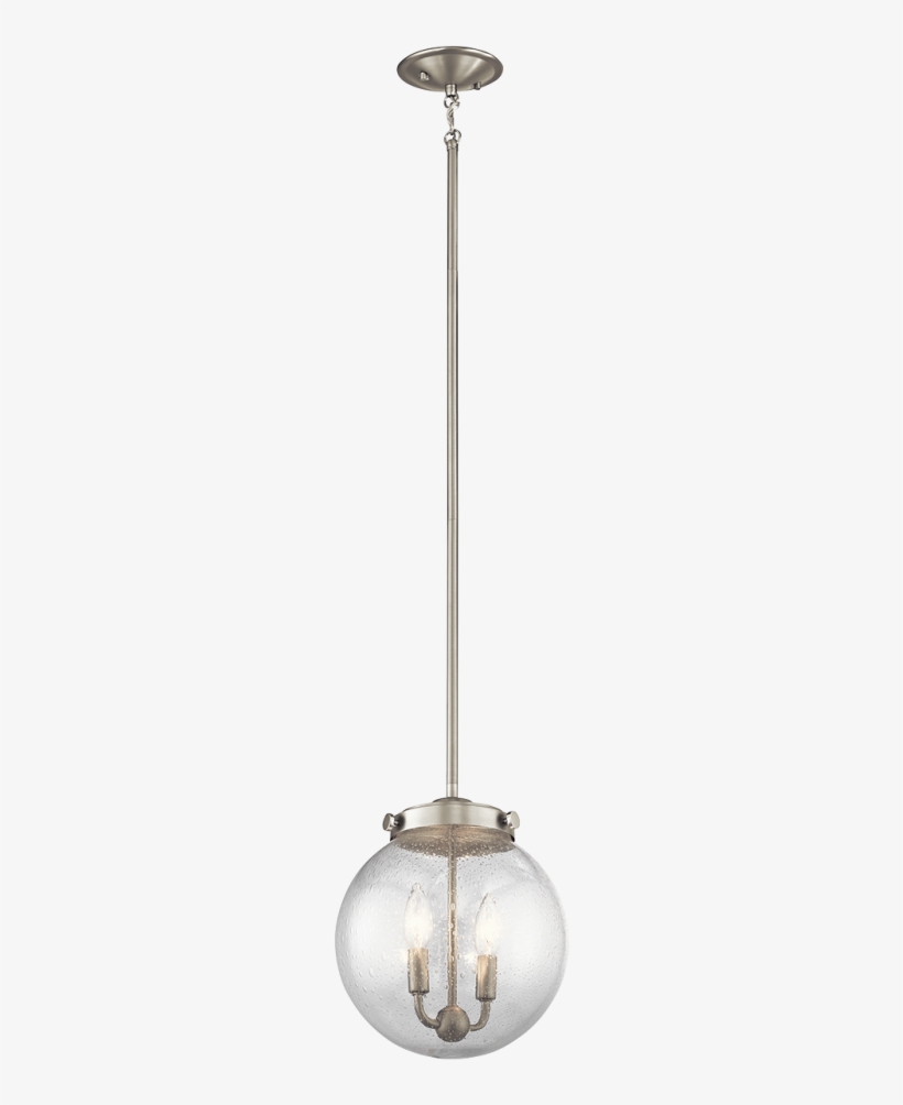 Nickel Pendant Light Brushed Nickel Lighting Brushed - Brushed Nickel Glass Globe Pendant, transparent png #1338414