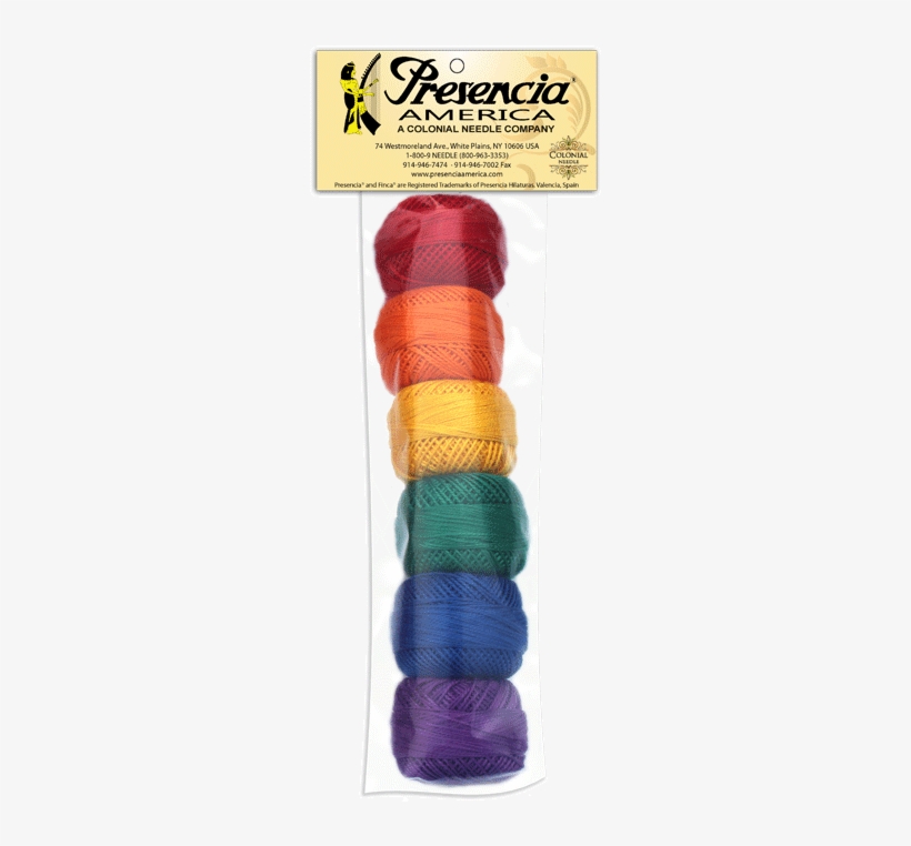 Perlé 08, 10gram Samplers - Perle Size 8-crayon Sampler-1 Pkg/6balls- All Cotton, transparent png #1338431