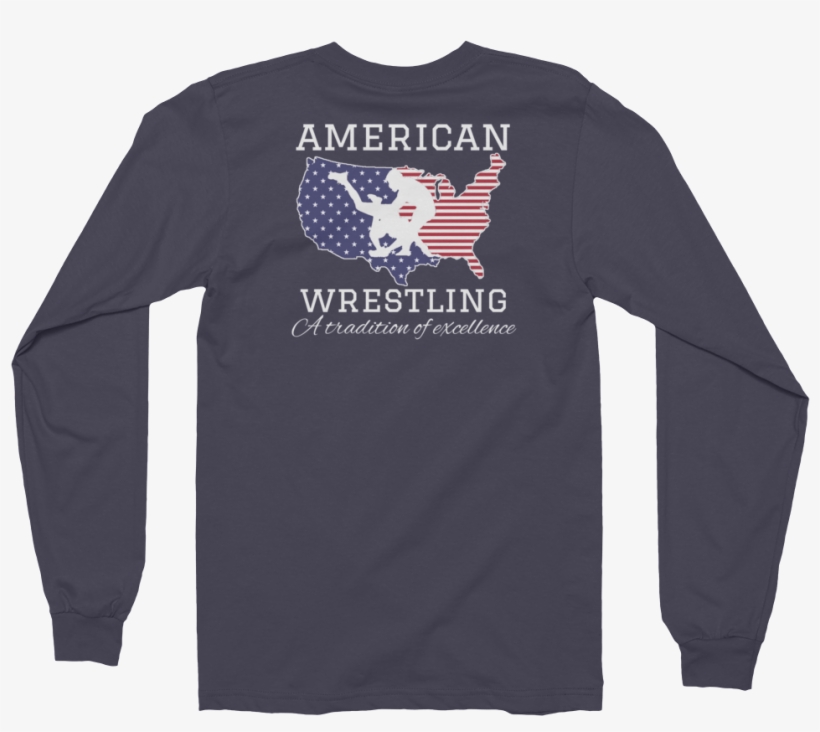 American Wrestling Long Sleeve T-shirt - Long-sleeved T-shirt, transparent png #1338571