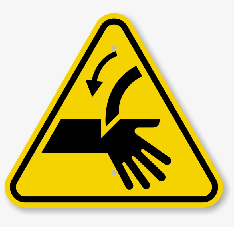 Iso Cutting Of Fingers, Curved Blade Symbol Sign - Cutting Hazard, transparent png #1338726