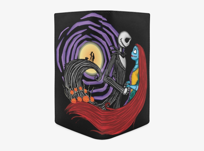 Jack And Sally Print Leather Wallet Multi-function - Spiral, transparent png #1338728