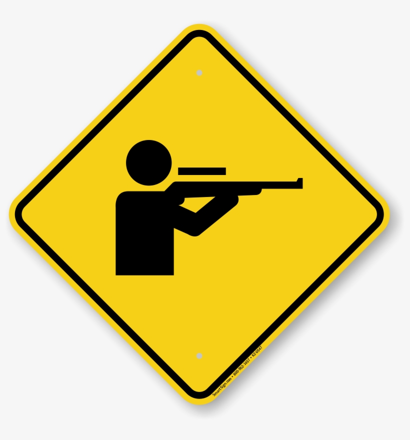Rifle Range Symbol Sign - Low Ground Clearance Sign, transparent png #1338775