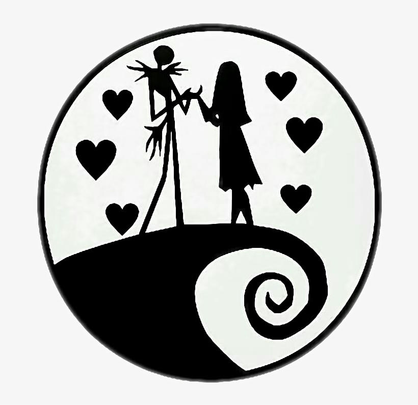 Jack Squeletton Sally Jackesally - Nightmare Before Christmas Silhouettes, transparent png #1338847