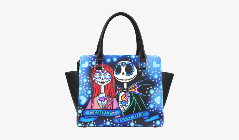Jack And Sally Classic Shoulder Handbag - Nightmare Skull Jack And Sally Women's Tote Shoulder, transparent png #1338925