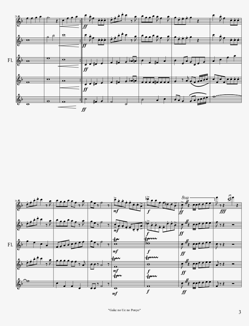ponyo sheet music composed by composed by joe hisaishi - ipharadisi