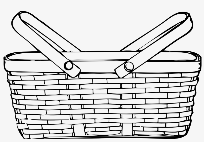 28 Collection Of Basket Drawing Images - Picnic Basket Clip Art, transparent png #1339267