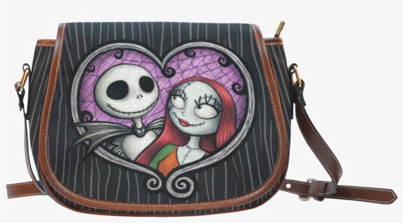 Jack And Sally Saddle Bag/large - Jack And Sally Saddle Bag/large Fashion Shoulder Bag, transparent png #1339321