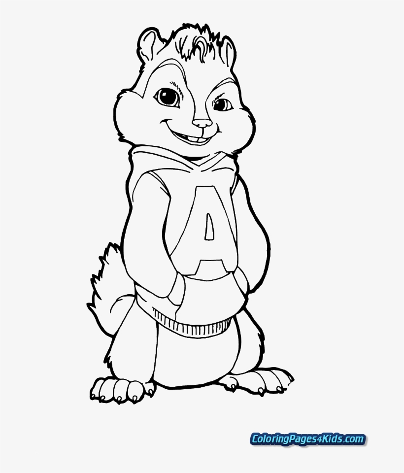 Alvin And The Chipmunks Coloring Pages - Alvin And The Chipmunks Colouring, transparent png #1339404