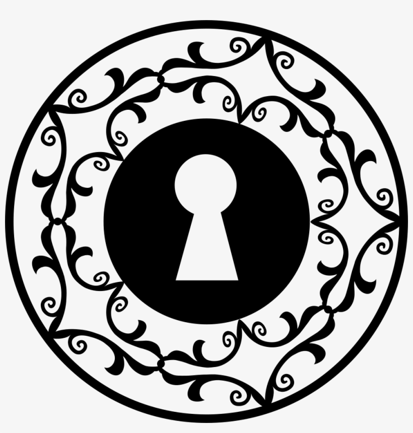 Keyhole In Decorative Circle - Diseños De Cerraduras, transparent png #1339790