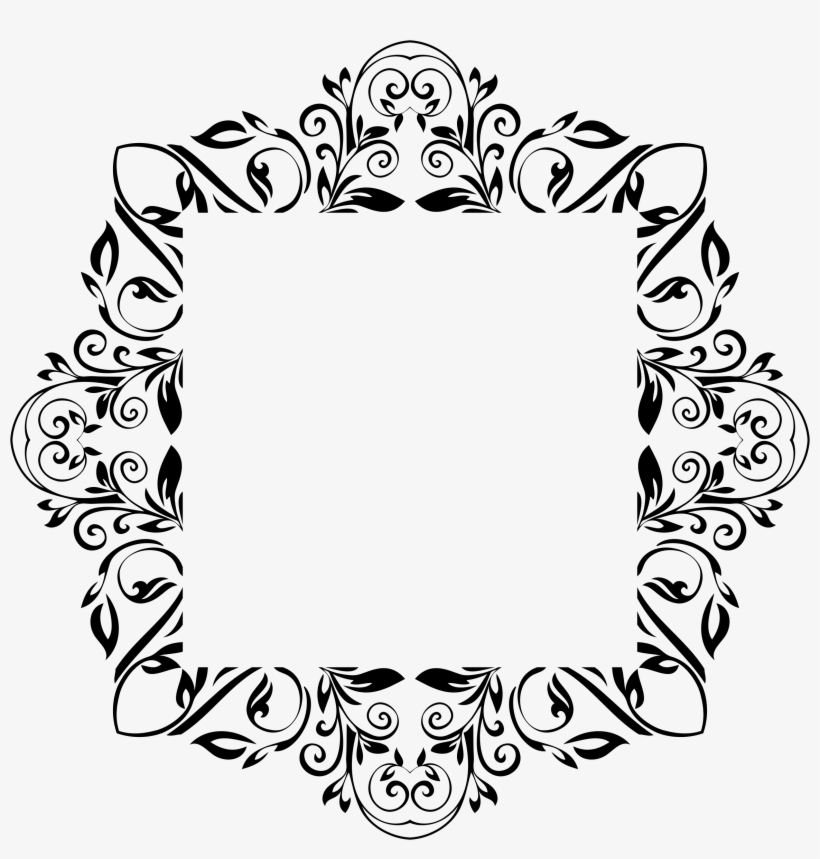 Calligraphic Floral Rectangle Decoration Transparent - Mirror Mirror On The Wall Clip Art, transparent png #1340034