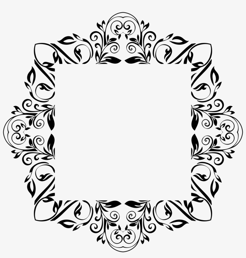 Calligraphic Floral Rectangle Decoration Transparent - Mirror Mirror On The Wall Clip Art, transparent png #1340034