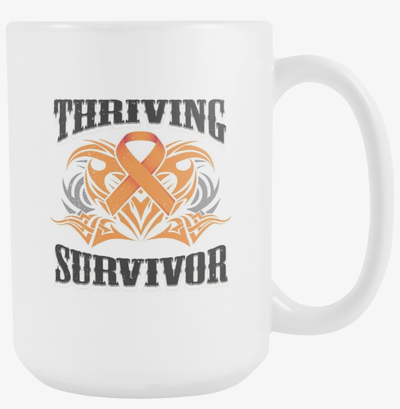 Thriving Survivor Orange Ribbon Kidney Cancer Awareness - Black Ribbon, transparent png #1340447