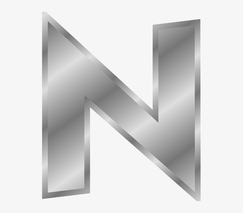 Fire, Silver, Effect, Letter, Letters, Alphabet, Pics - Letter N In Gold, transparent png #1340547