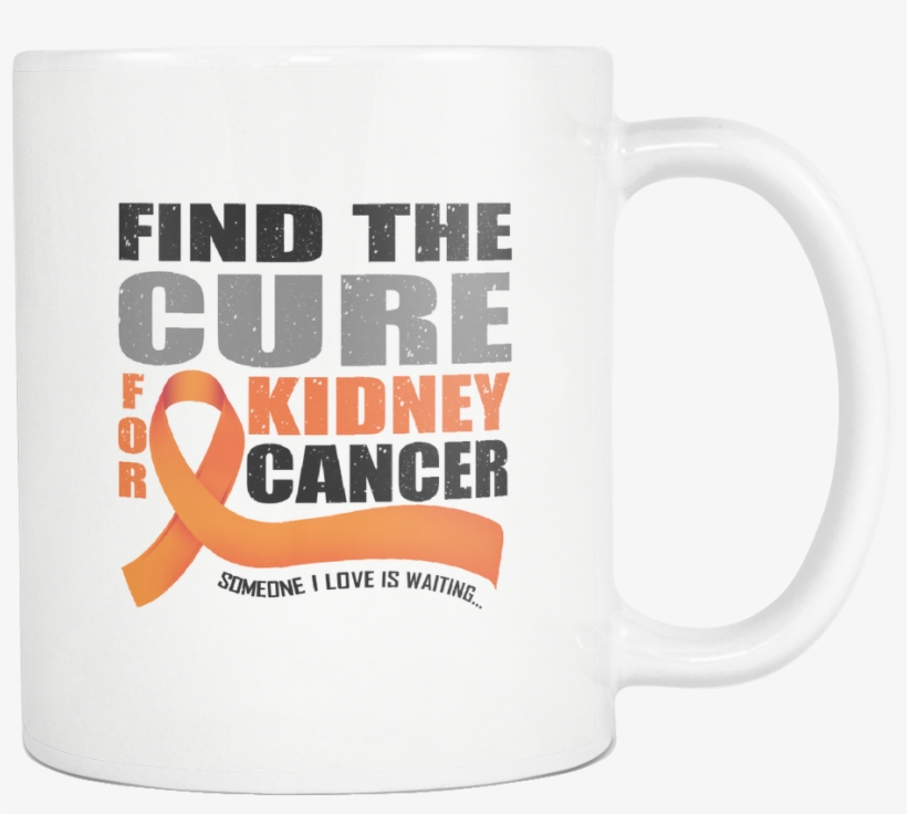 Find A Cure Orange Ribbon Kidney Cancer Awareness Someone - Kidney Cancer Warrior Rectangle Magnet, transparent png #1340895