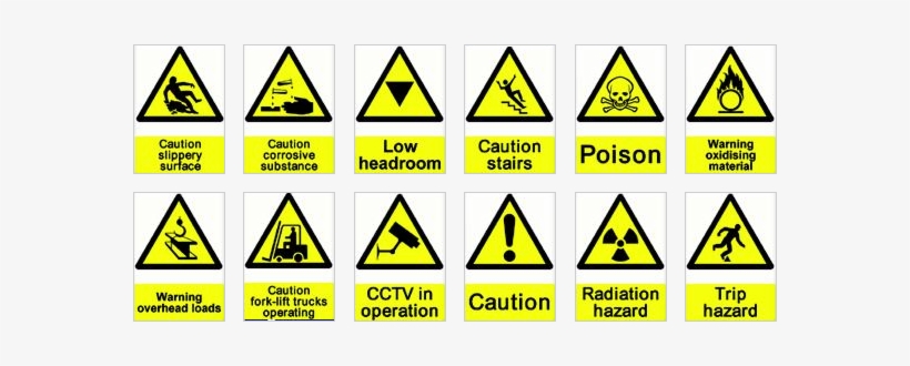 Hazard And Safety Signs - Safety Signs And Hazard Symbols, transparent png #1340950