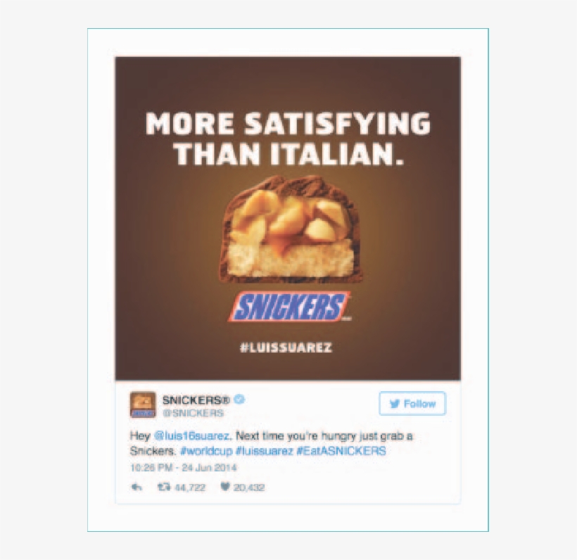 Réaction De Snicker Suite Au Cas Suarez Via Tweeter - Best Brand Tweets Ever, transparent png #1341107