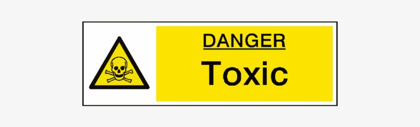 Danger Toxic Hazard Sign - Skull In Warning Triangle Sign, transparent png #1341292