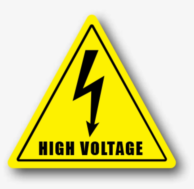 Durastripe Yellow Triangle Floor Safety Sign, High - Safety Sign High Voltage, transparent png #1341403