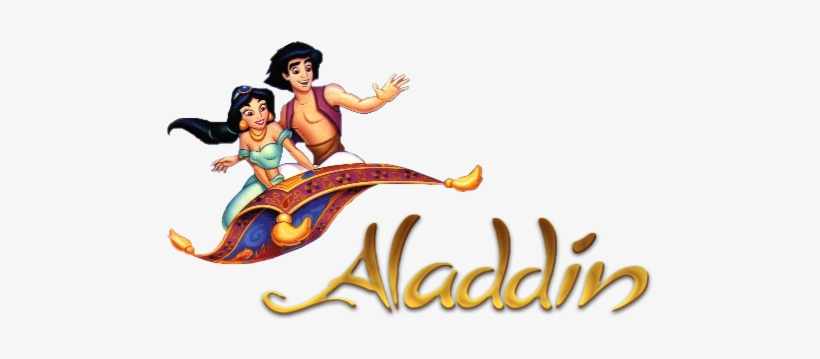 Aladdin Movie Image With Logo And Character - Disney's Aladdin Logo Png, transparent png #1341720