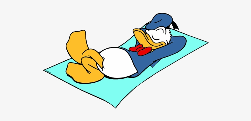 Beach Clipart Goofy - Donald Duck On The Beach, transparent png #1341770