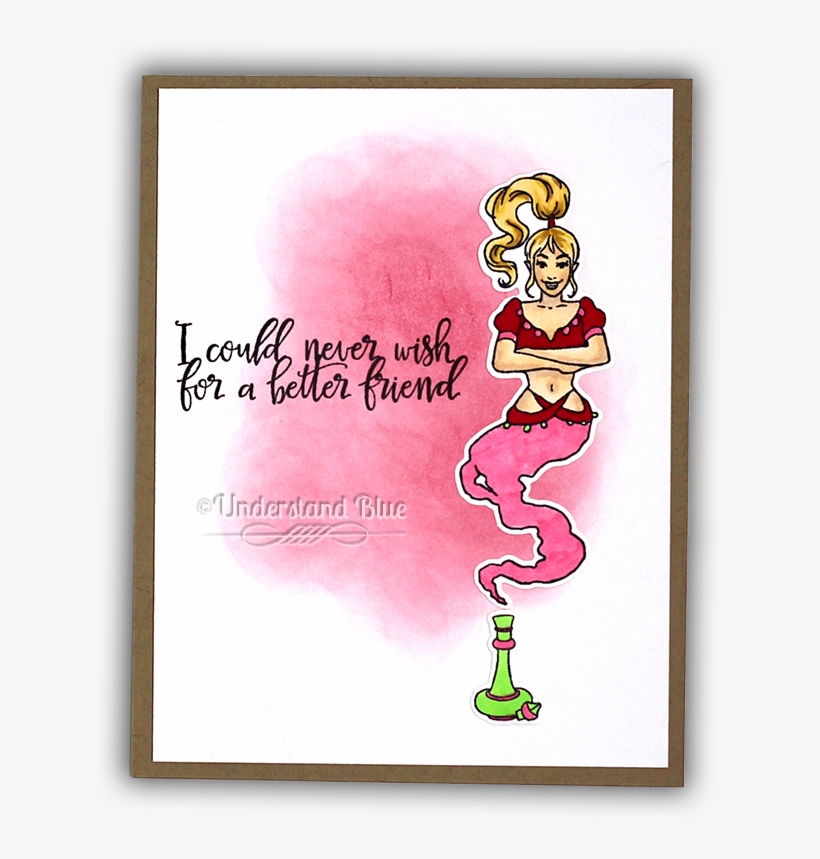 I Dream Of Jeannie Card By Understand Blue - Cartoon, transparent png #1341975