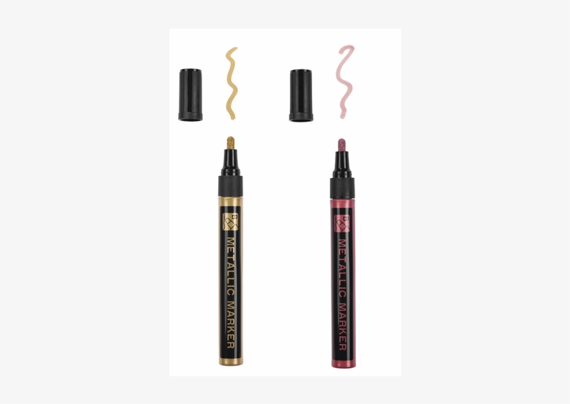 Paint Markers, Red/gold, Felt Tip Wide - United Office 2 Lackmarker - Bürobedarf, transparent png #1341995