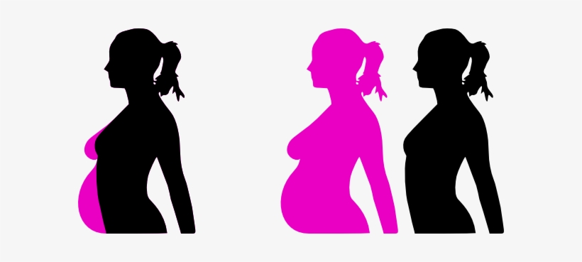 How To Set Use Pregnancy Silhouette 5 Clipart, transparent png #1342144