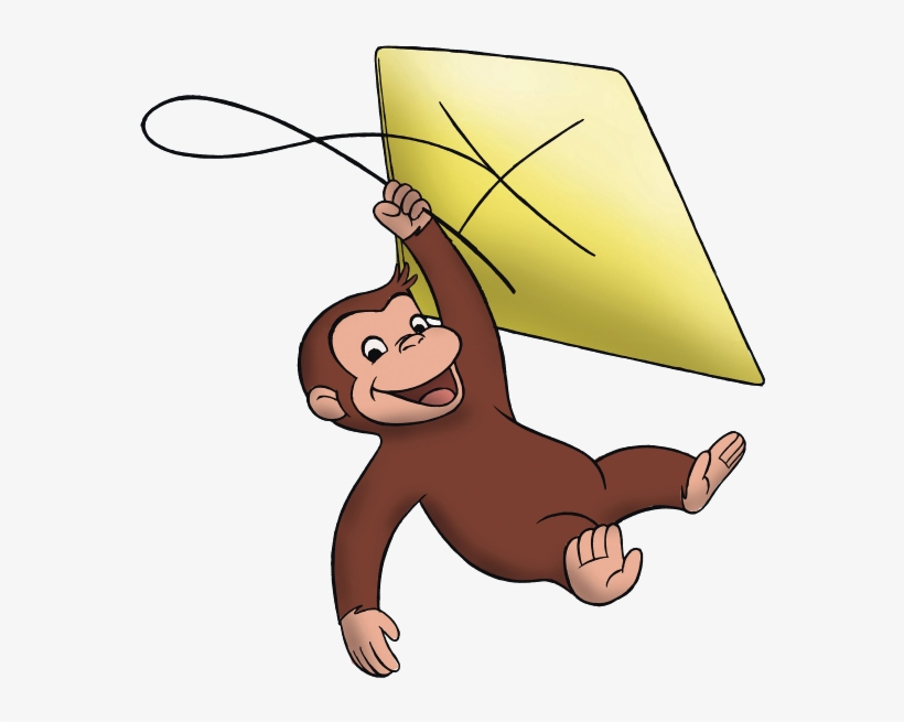 Curious George - Curious George Flying A Kite, transparent png #1342325