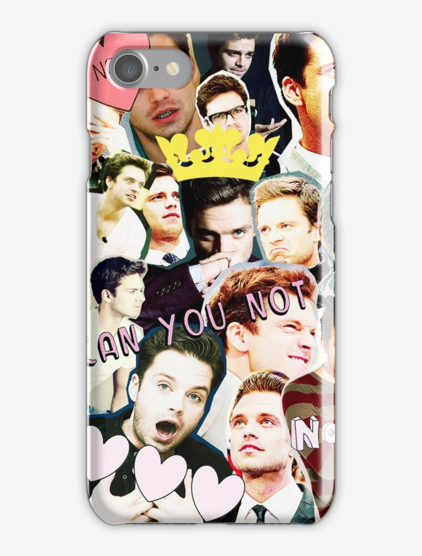 Sebastian Stan Collage Iphone 7 Snap Case - Sebastian Stan Tumblr Collage, transparent png #1342349