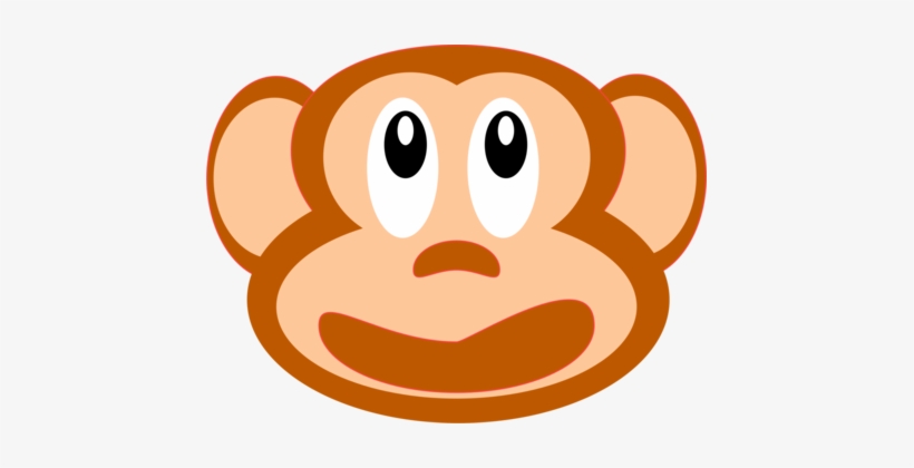 Monkey Snout Animal Curious George Face - Clip Art, transparent png #1342410