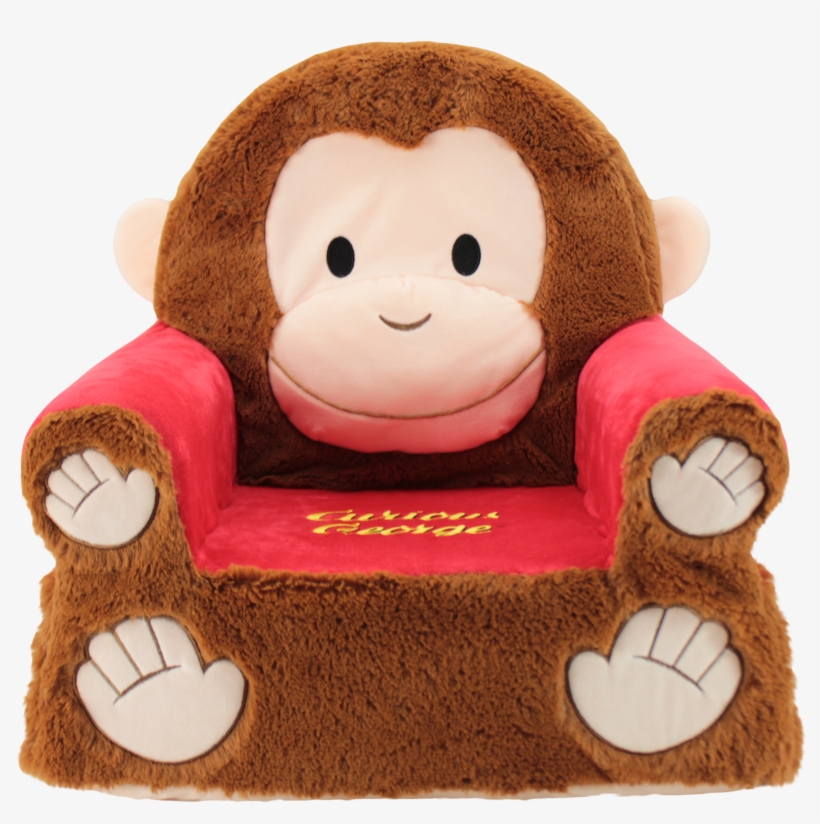 Sweet Seats Curious George Character Chair - Stuffed Toy, transparent png #1342824