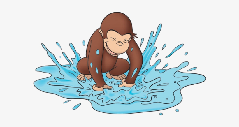 Royalty Free Download Cartoon Images Party Pinterest - Curious George In The Water, transparent png #1342886