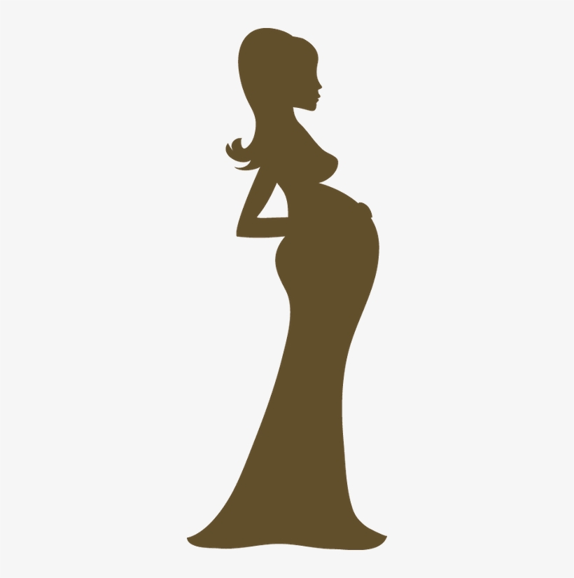 Grávida E Bebê - Silhueta Gestante Png, transparent png #1342933