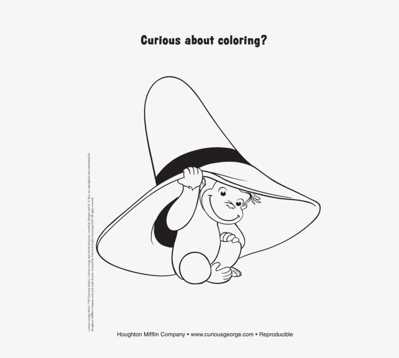 Kids N Fun - Curious George Coloring Pages, transparent png #1343140
