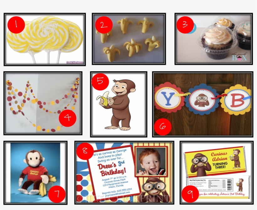Party Inspiration Board - Curious George, transparent png #1343165