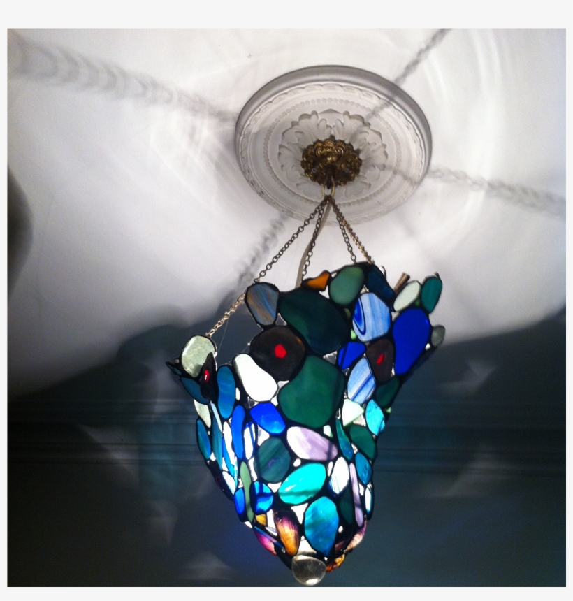 I Made It From Pieces Of Stained Glass, Sand-washed - Lightshade, transparent png #1343187