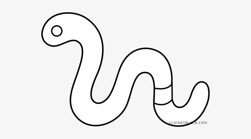 Worm Clipartblack Com Animal Free Black White - Clip Art, transparent png #1343632