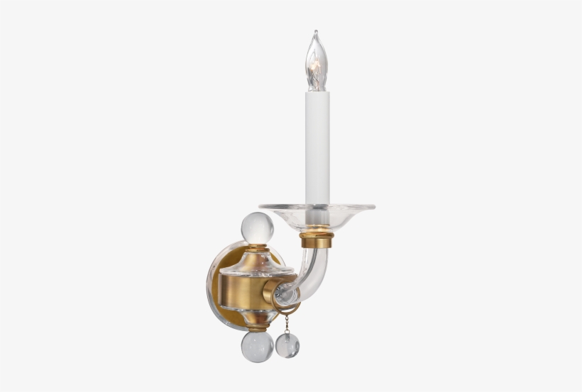 Stacked Ball Sconce In Antique Brass And Crystal - Visual Comfort Chd1525ab E. F. Chapman Stacked Ball, transparent png #1343655