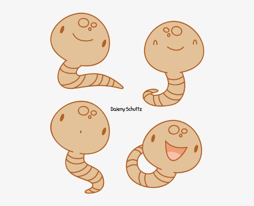 Earthworm By Daieny On Deviantart - Earthworm Chibi, transparent png #1343674