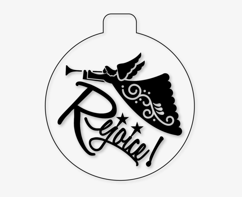 Nativity Glass Ball Angel Rejoice - Glass, transparent png #1343721