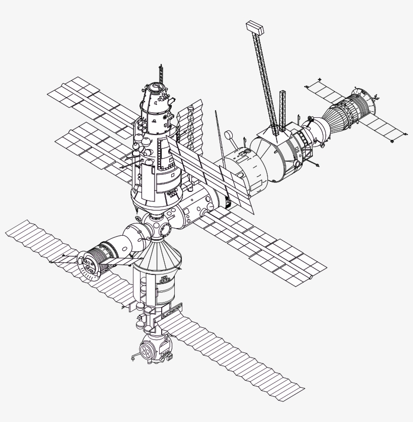 International Space Station Drawing, transparent png #1343752